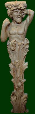 hand crafted and beautifully carved wood corbels