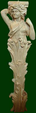 wood carved fireplace mantel