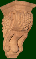 carved wood corbels