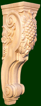 hand crafted wood corbels