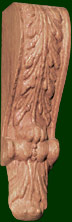 hand carved wood corbels